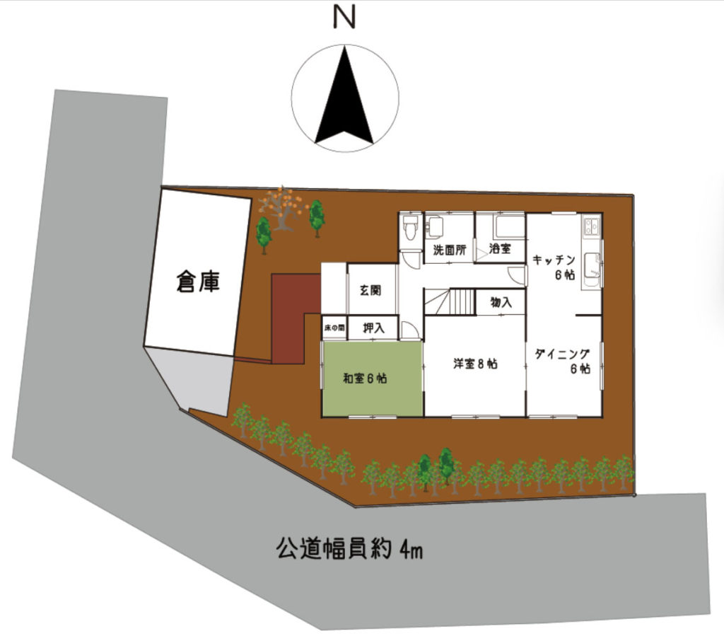 長南町の圏央道茂原長南ICから約1.4キロのリフォーム済み中古住宅 |千葉・田舎暮らし不動産のヨコオ住販